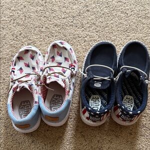 Hey Dude Kids' Moccasins - Flag Print and Navy